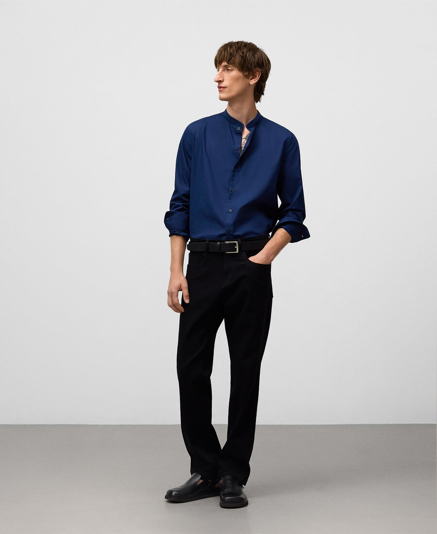 chemise homme à col mandarin coupe classique