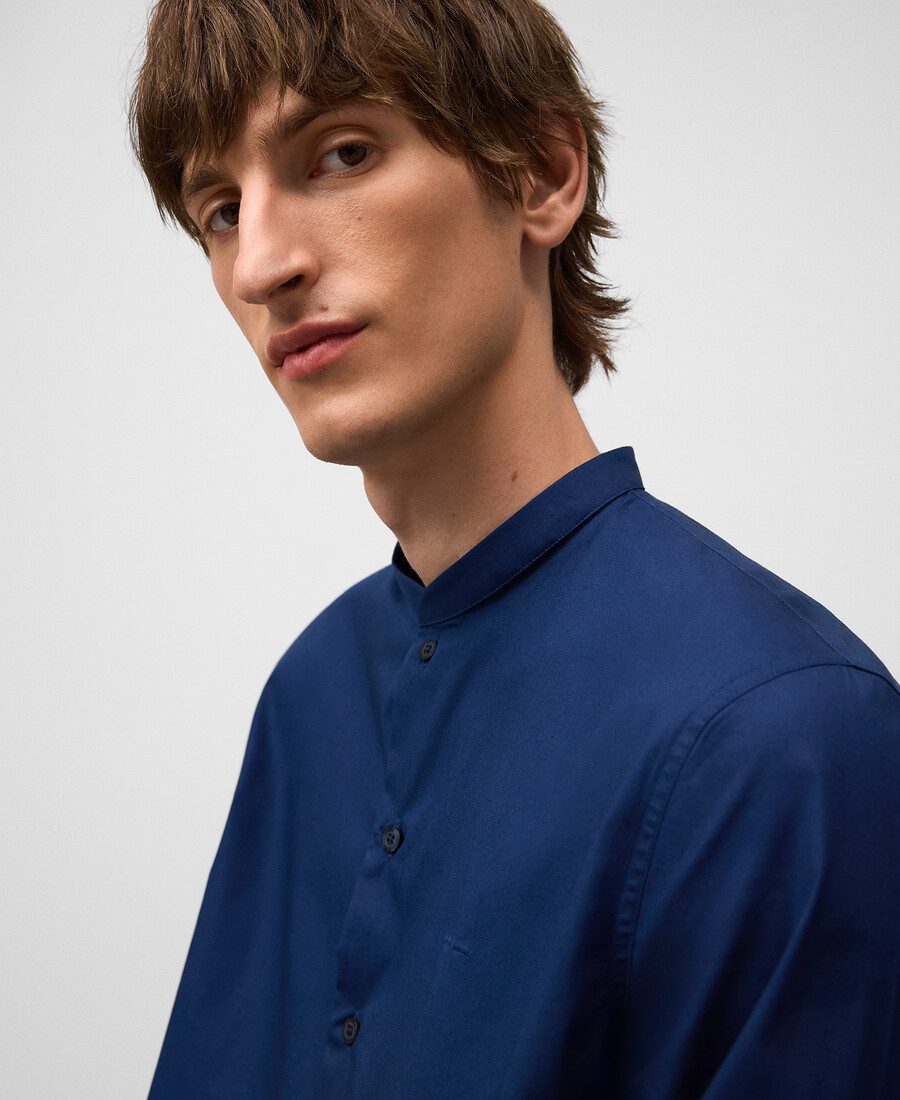 chemise homme à col mandarin coupe classique