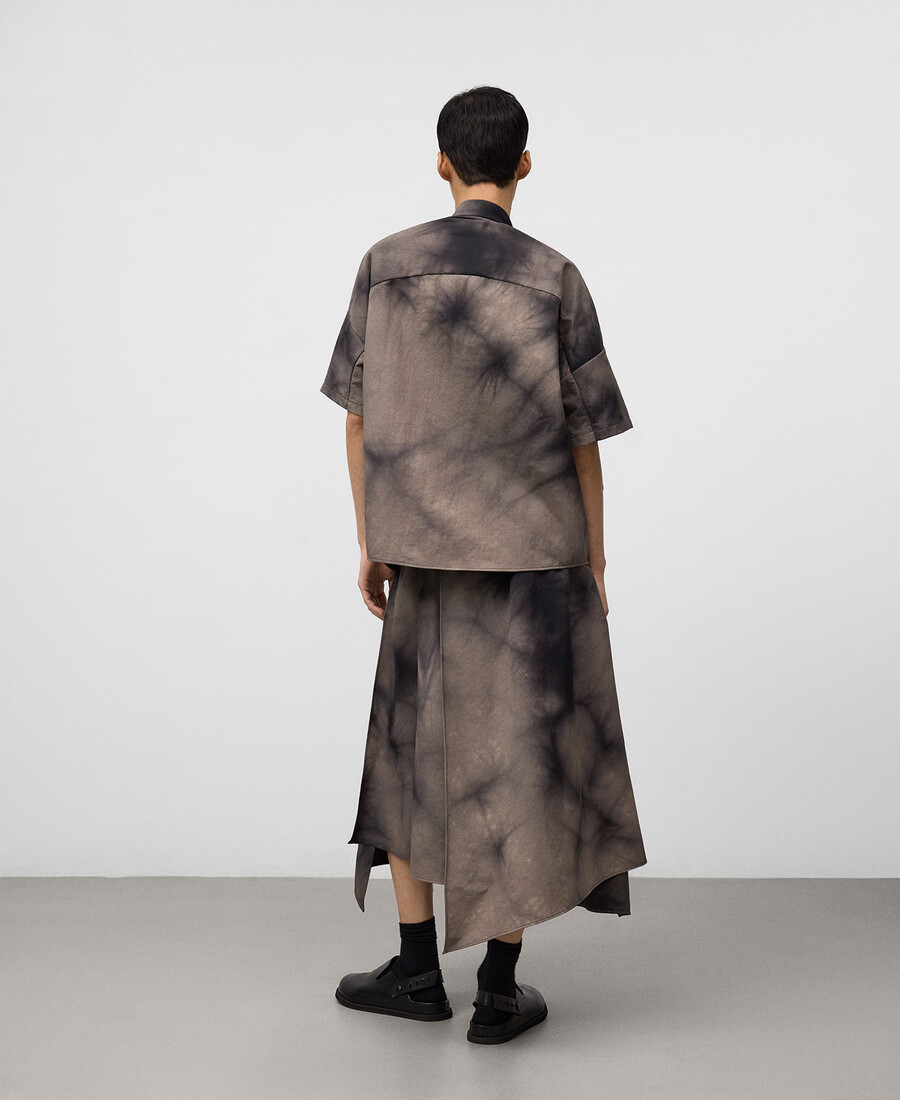 chemise tie-dye avec châle homme