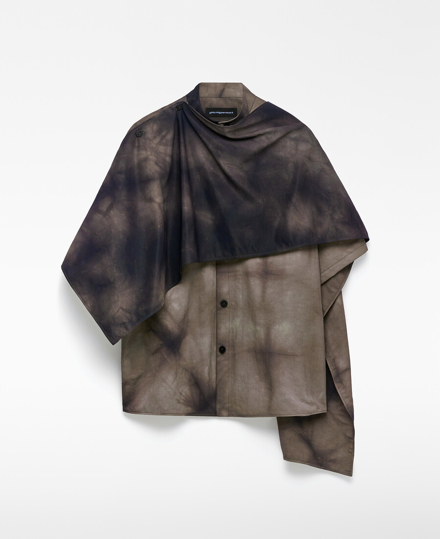 chemise tie-dye avec châle homme
