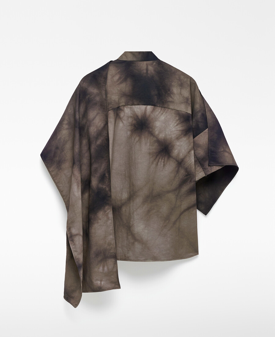 chemise tie-dye avec châle homme