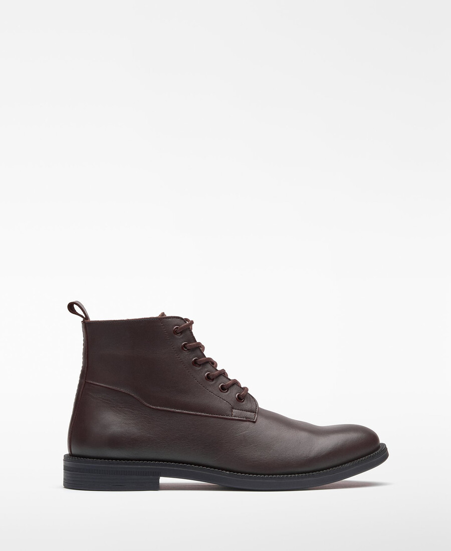 bottines en cuir à lacets pour homme