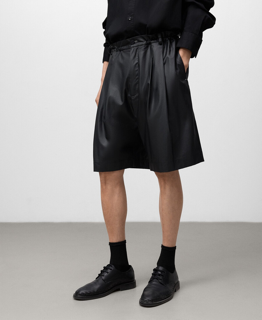 bermuda noir coupe décontractée pour homme