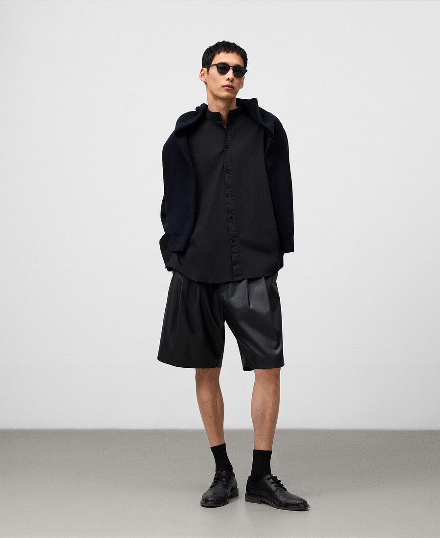 bermuda noir coupe décontractée pour homme