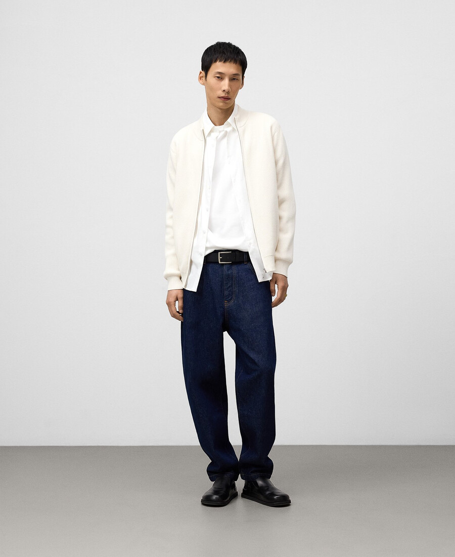 gilet homme en maille côtelée de coton biologique