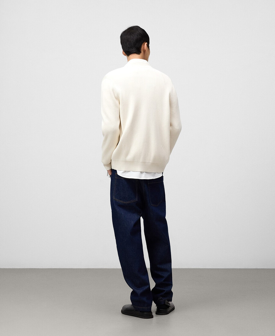 gilet homme en maille côtelée de coton biologique