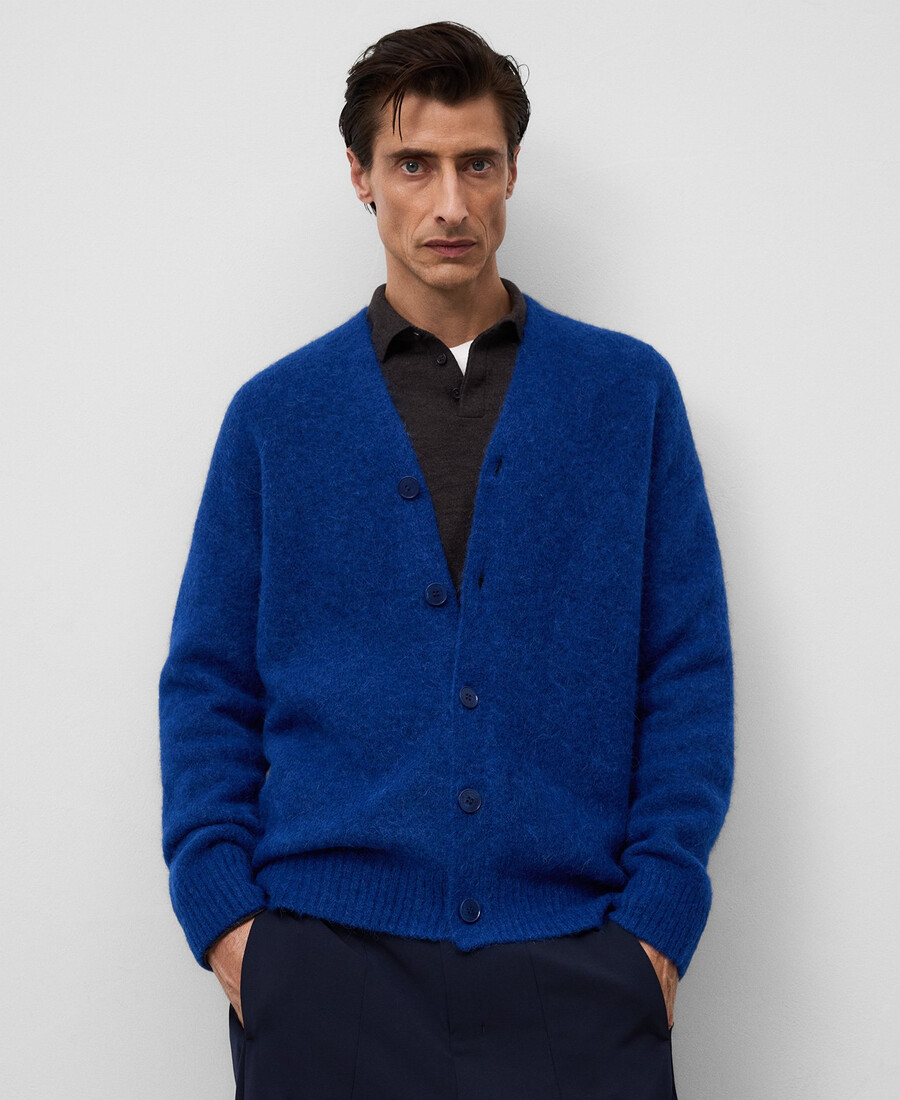 gilet homme en maille à col v