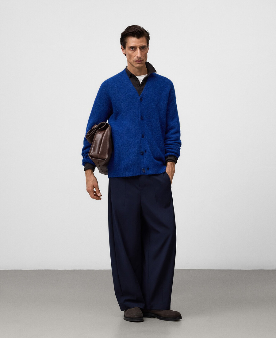 gilet homme en maille à col v