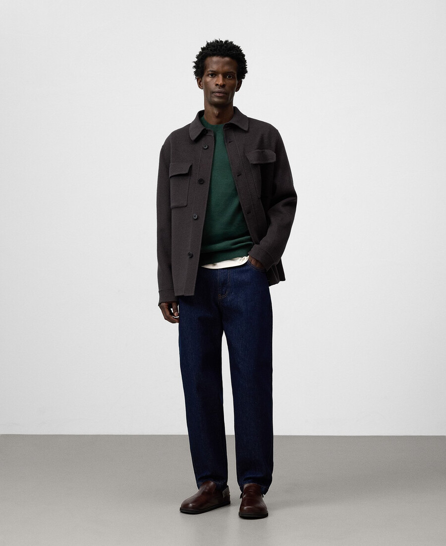 pull homme à col rond coupe classique
