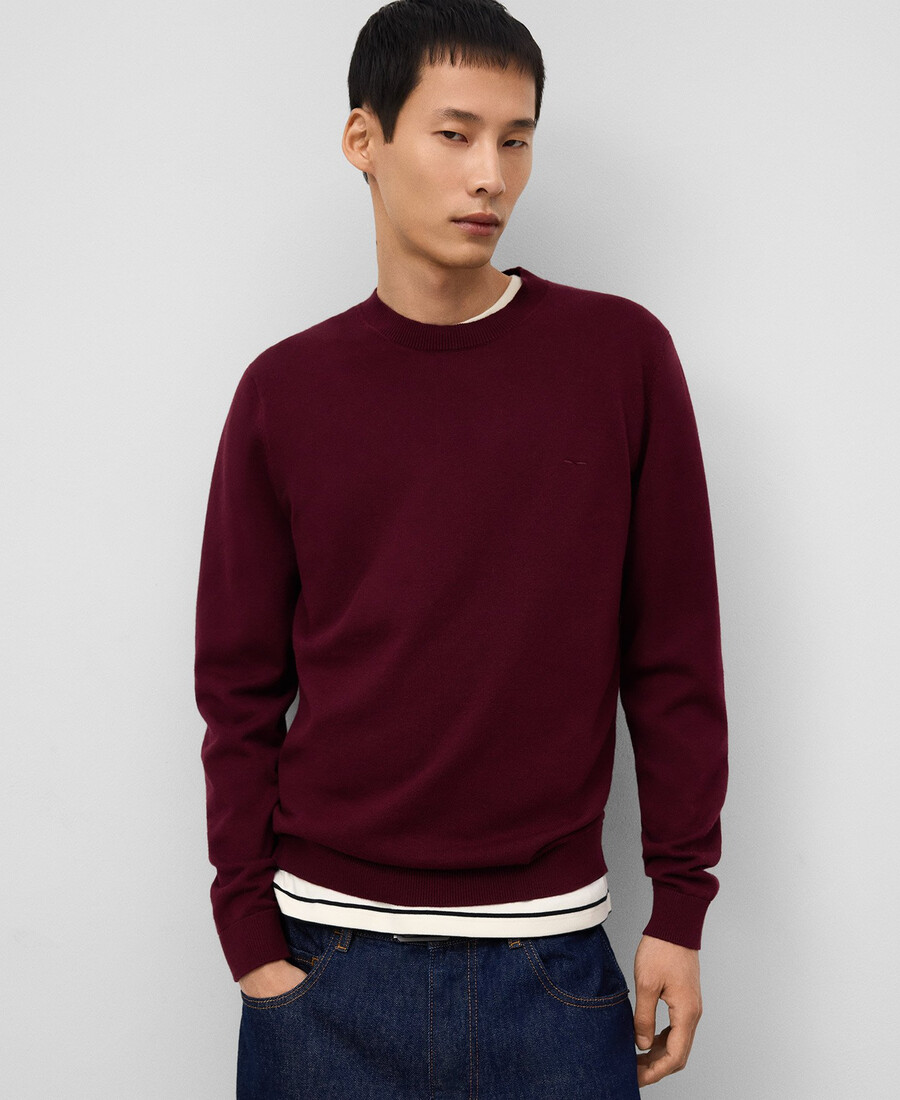 pull homme à col rond coupe classique