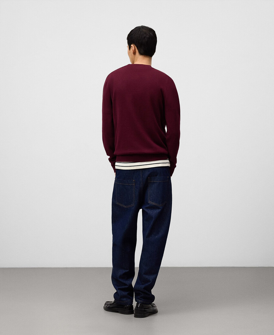 pull homme à col rond coupe classique