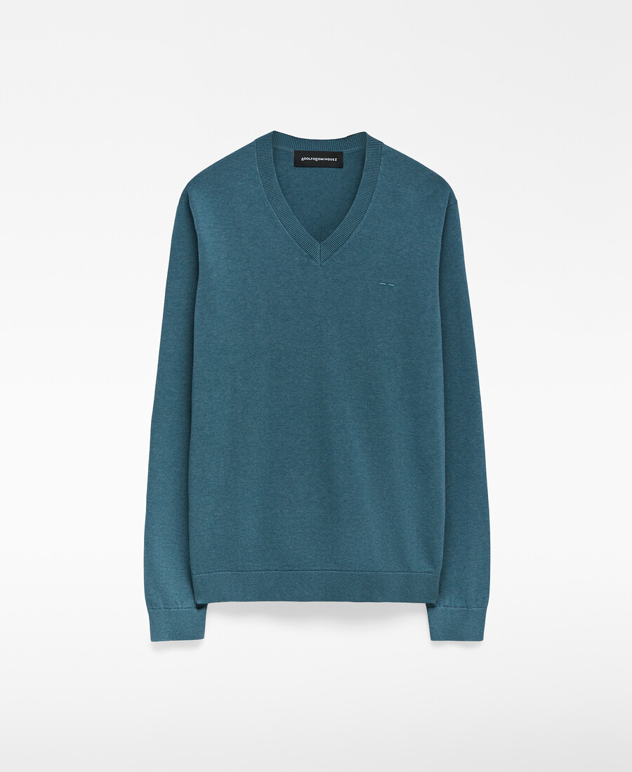 pull homme à col en v coupe classique