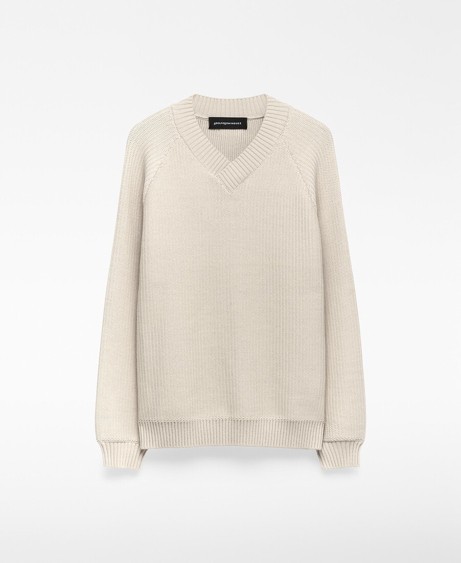 pull en maille à col en v pour homme