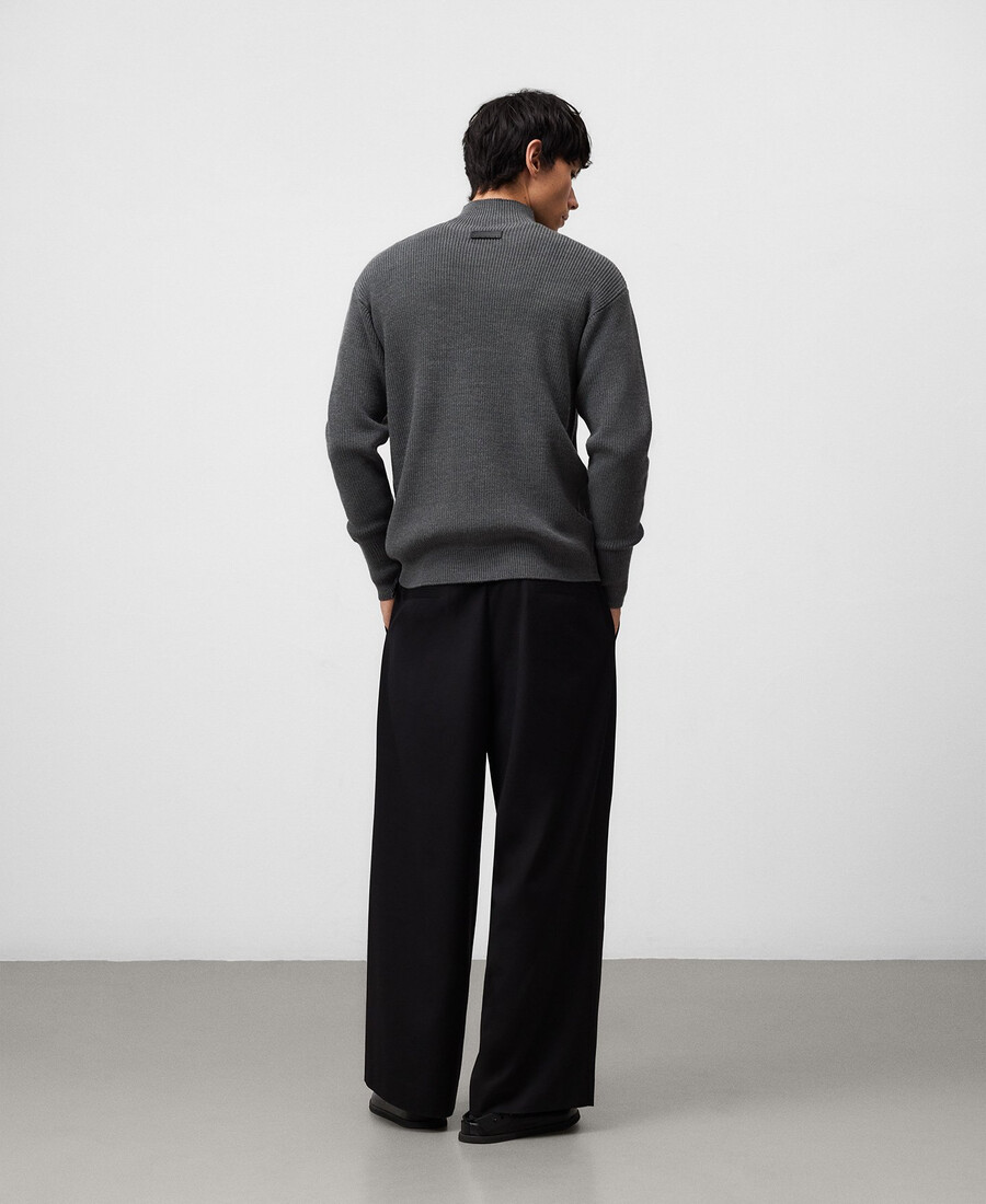 pull en maille à col perkins pour homme