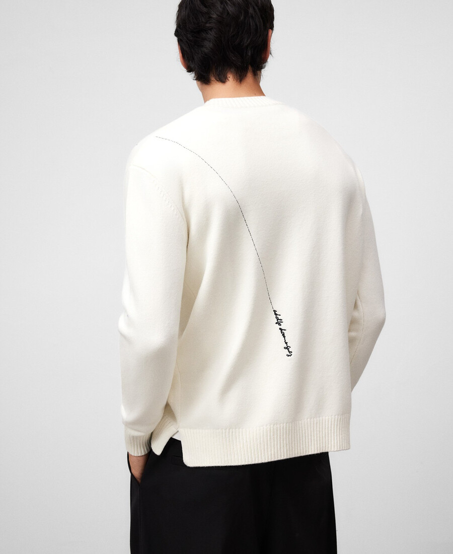 pull brodé homme