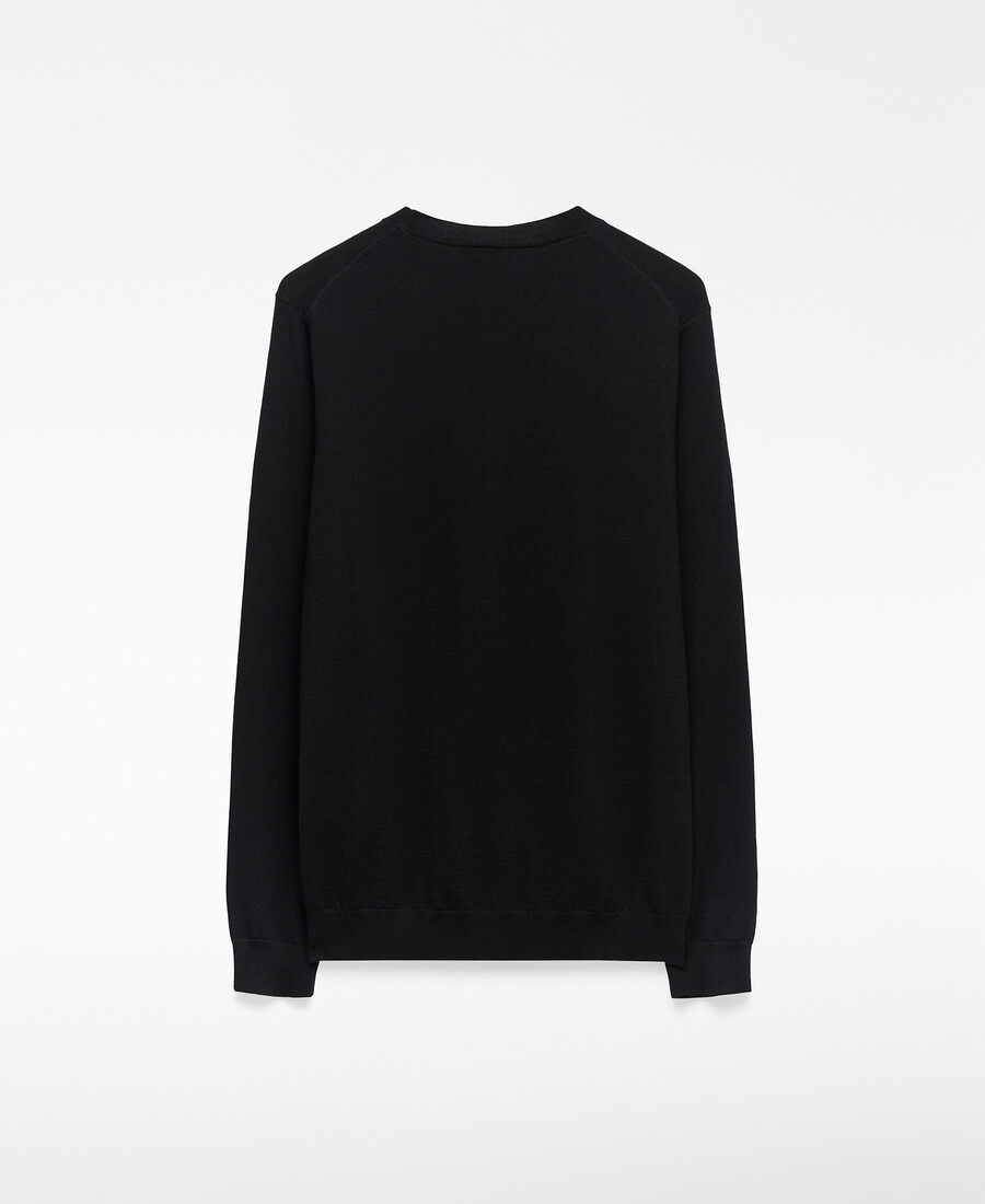 pull homme en laine mérinos à col rond