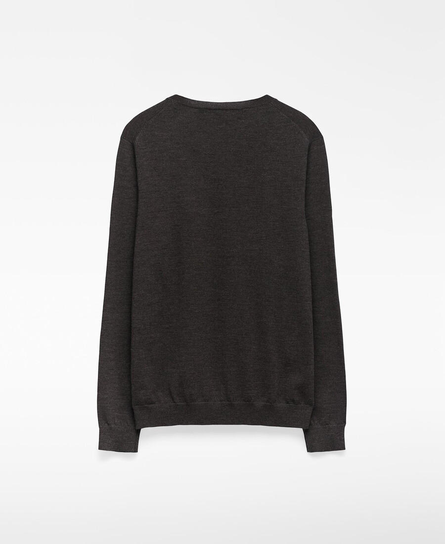 pull homme en laine mérinos à col en v