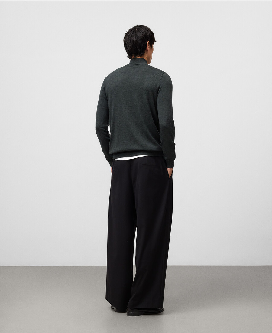 pull homme en laine mérinos à col perkins