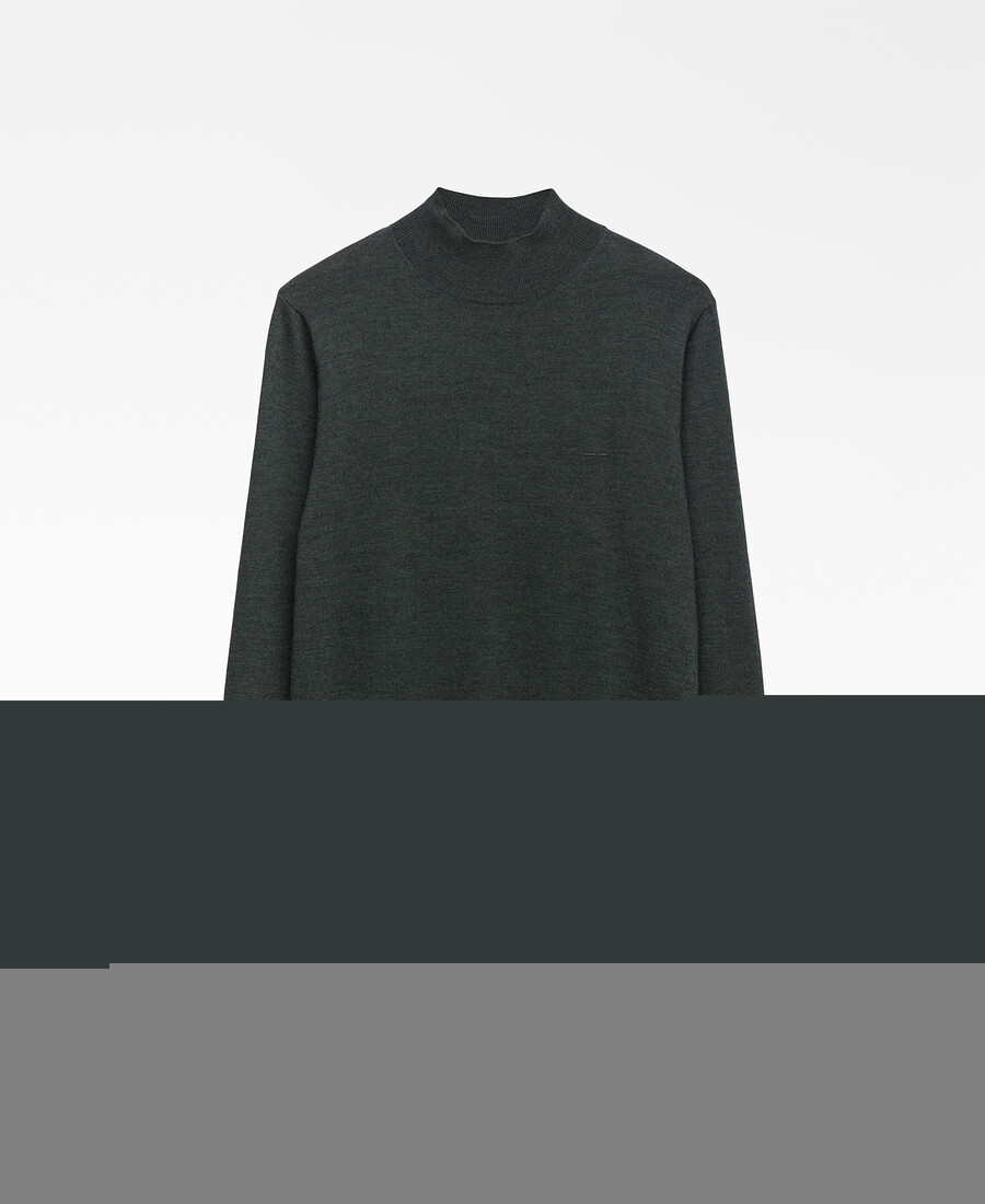 pull homme en laine mérinos à col perkins