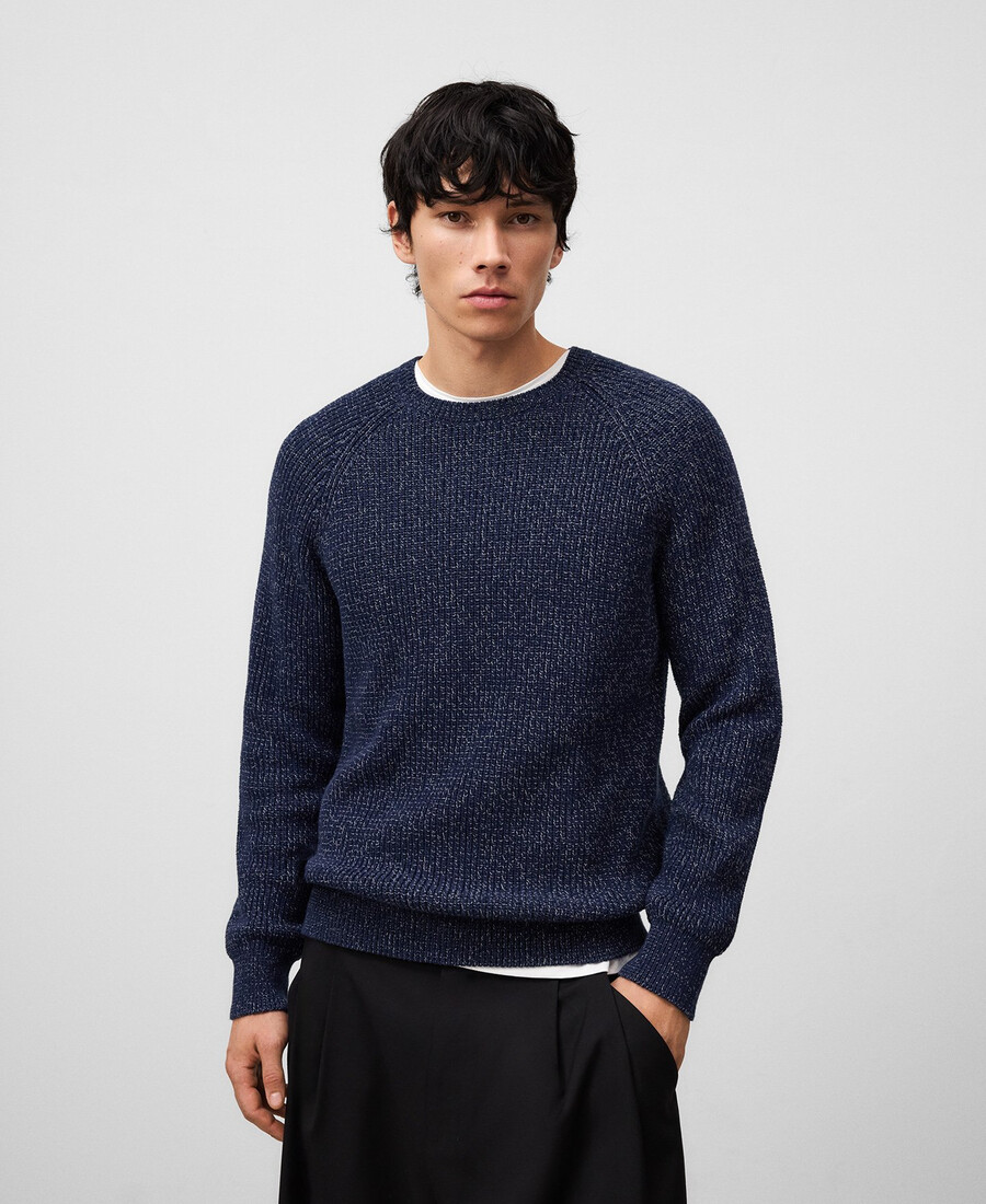 pull homme en coton biologique chiné