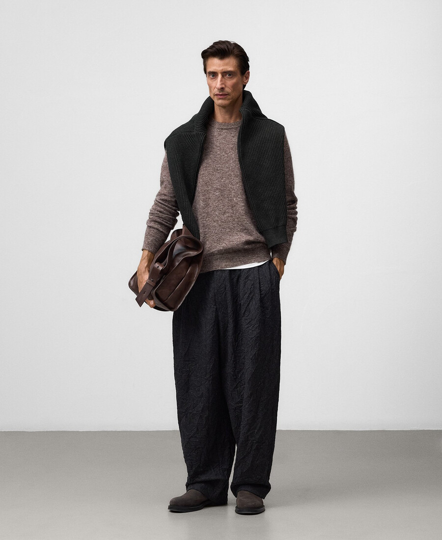 pull en maille avec mohair et laine homme