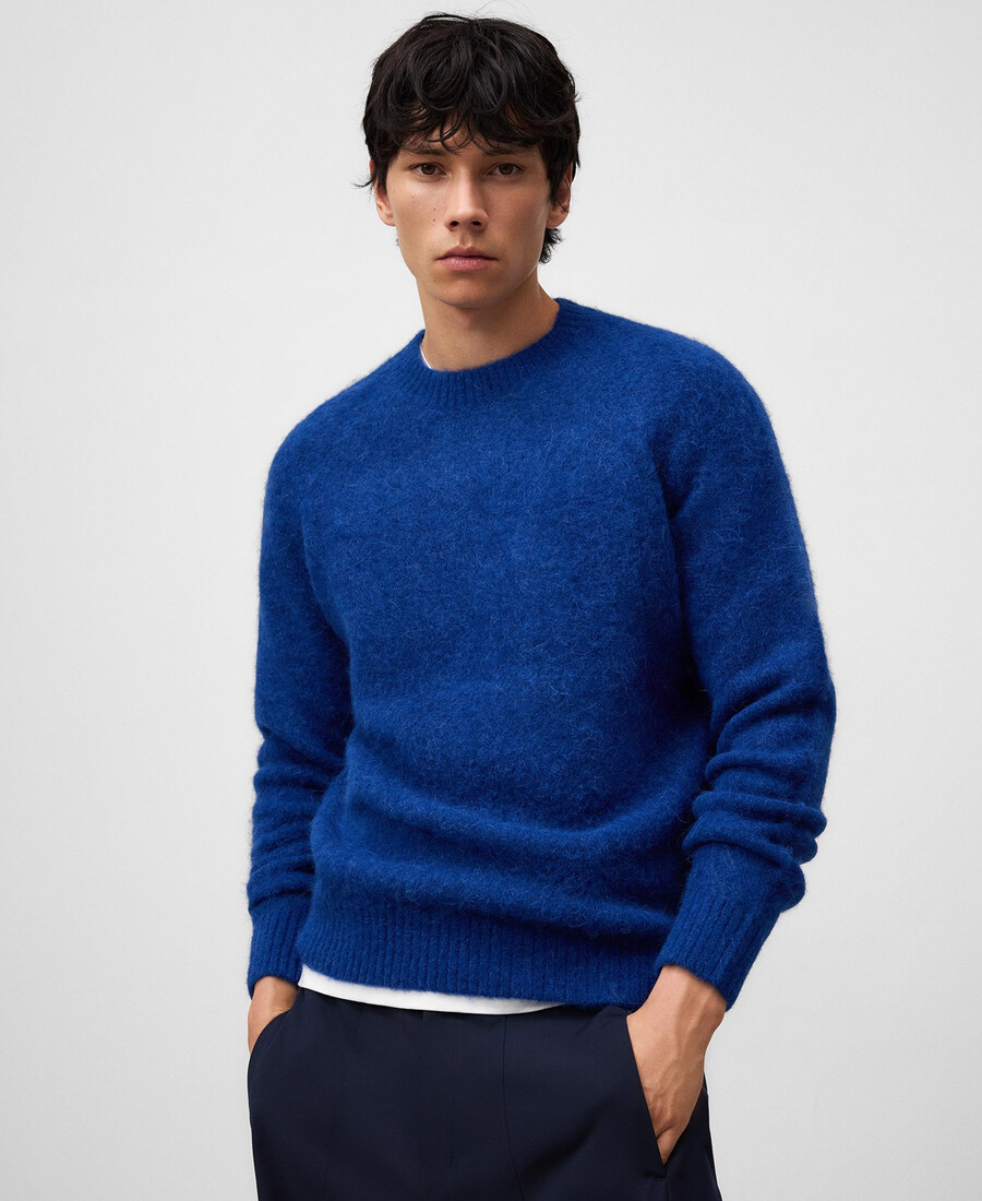 pull homme à col rond en maille