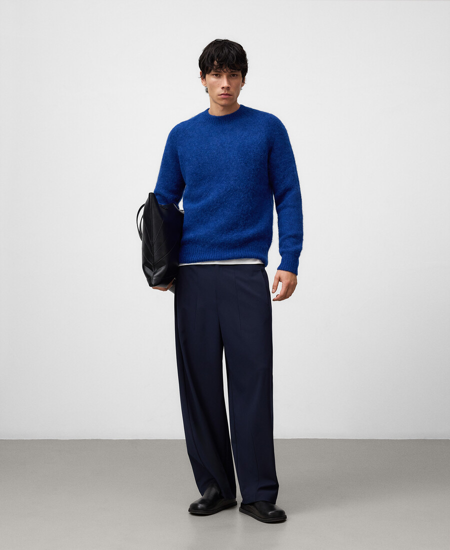 pull homme à col rond en maille