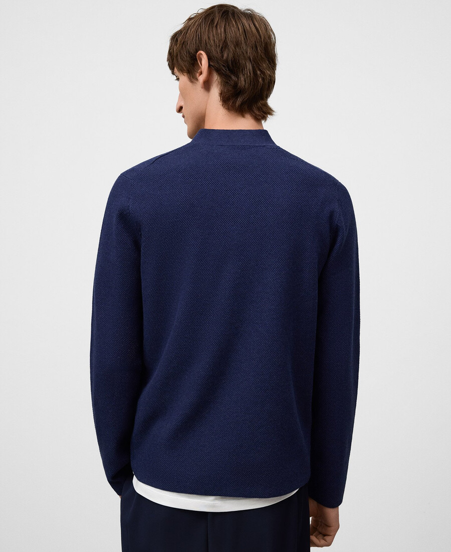 polo homme en coton à col mandarin