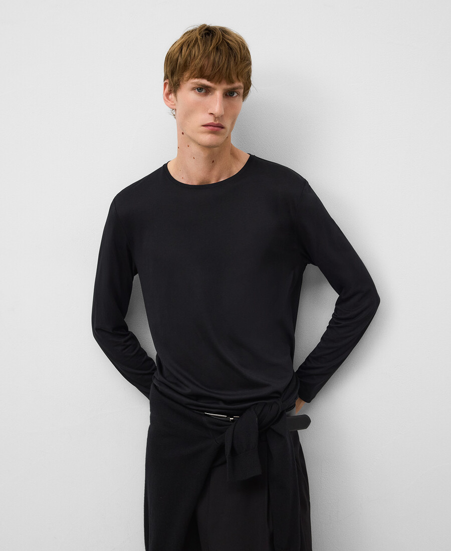 t-shirt homme à manches longues coupe classique