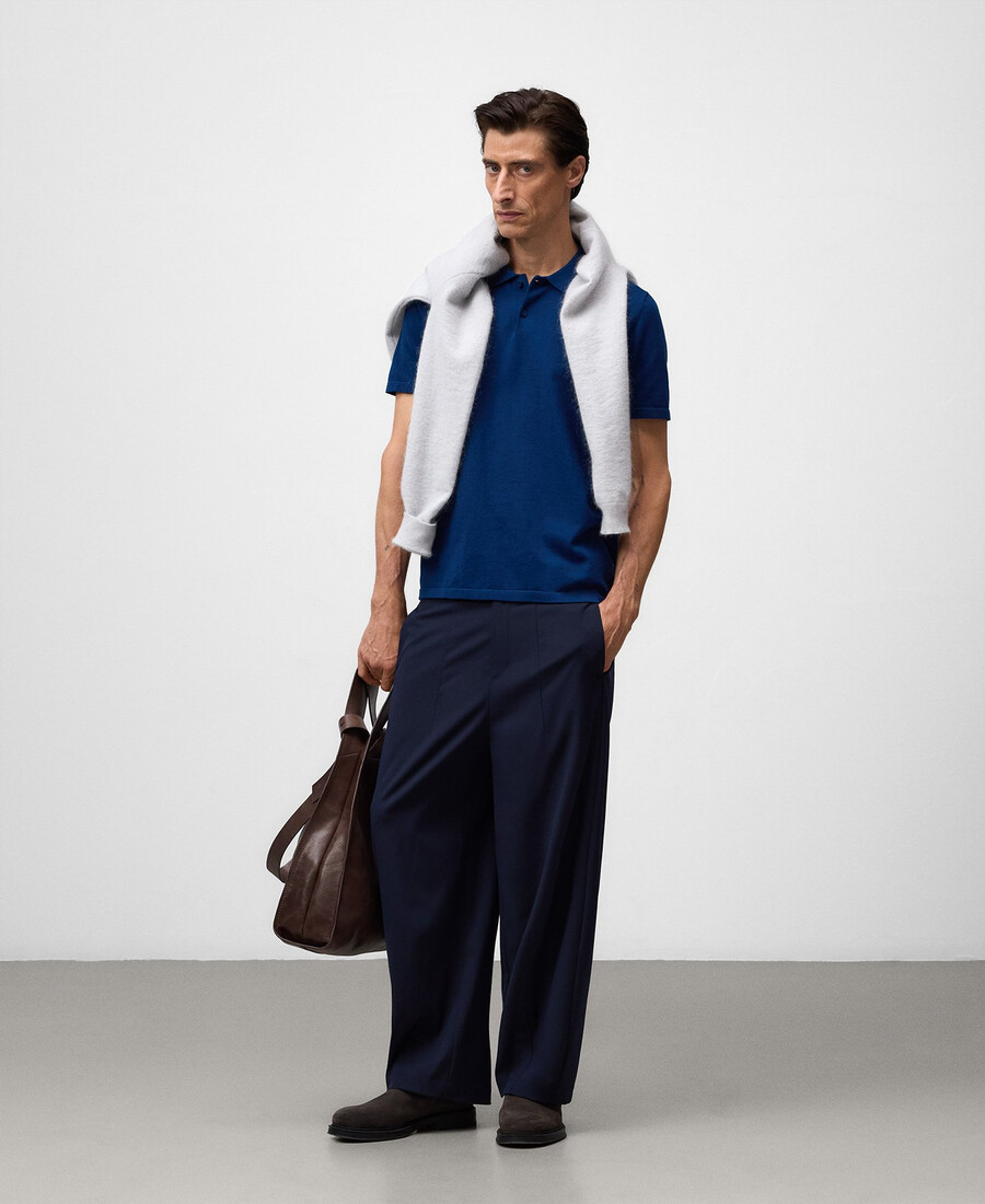 polo homme coupe classique en chiné