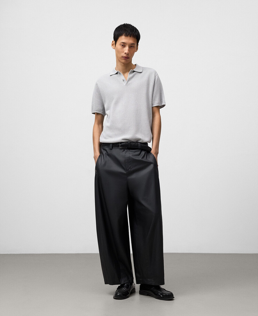 polo homme en maille structurée coupe classique