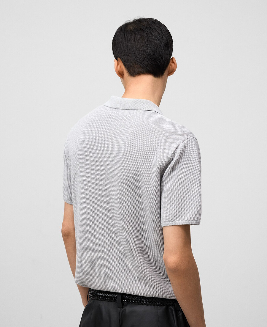 polo homme en maille structurée coupe classique