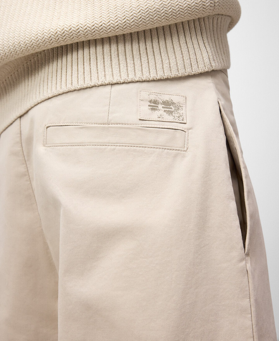 pantalon droit à plis homme