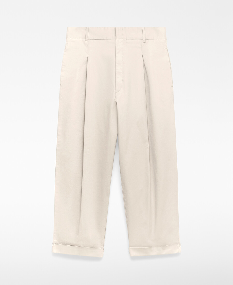 pantalon droit à plis homme