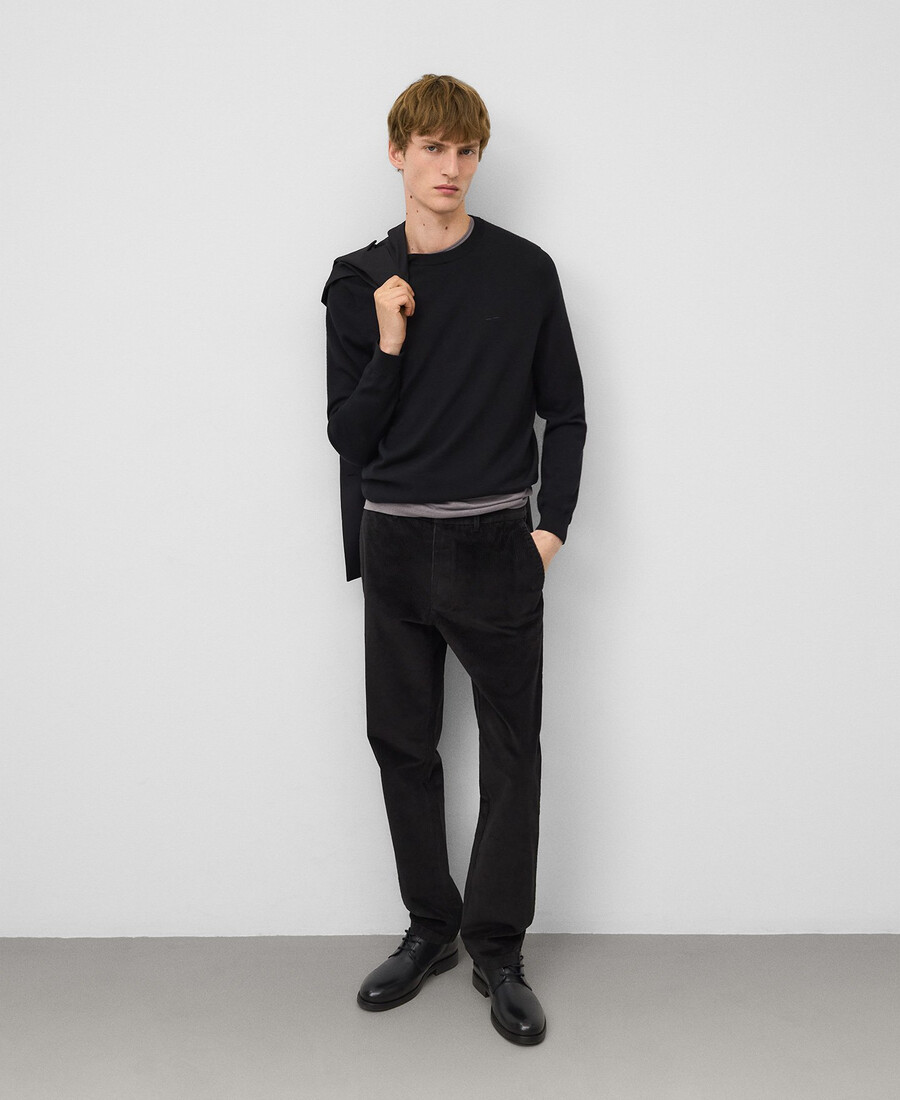 pantalon chino en velours côtelé coupe classique pour homme