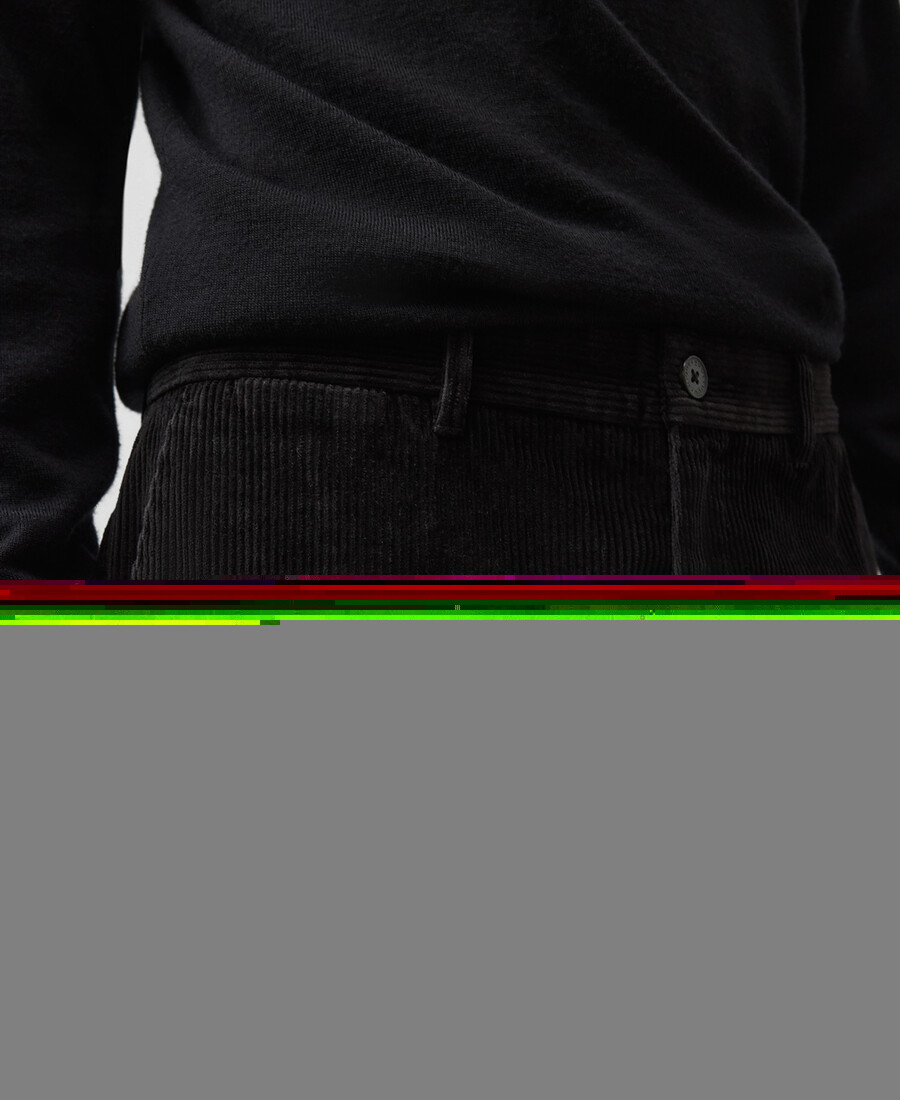 pantalon chino en velours côtelé coupe classique pour homme