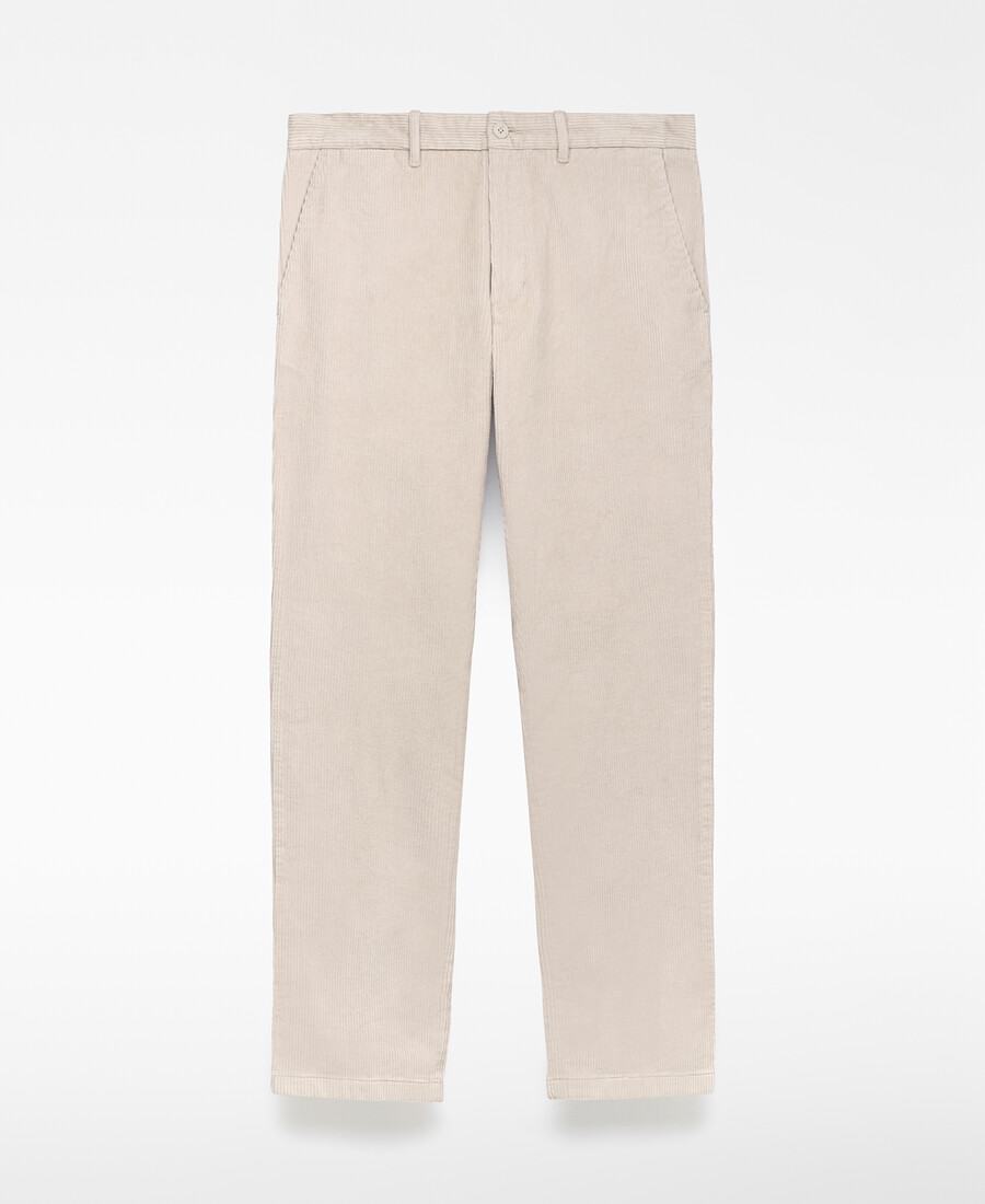 pantalon chino en velours côtelé coupe classique pour homme