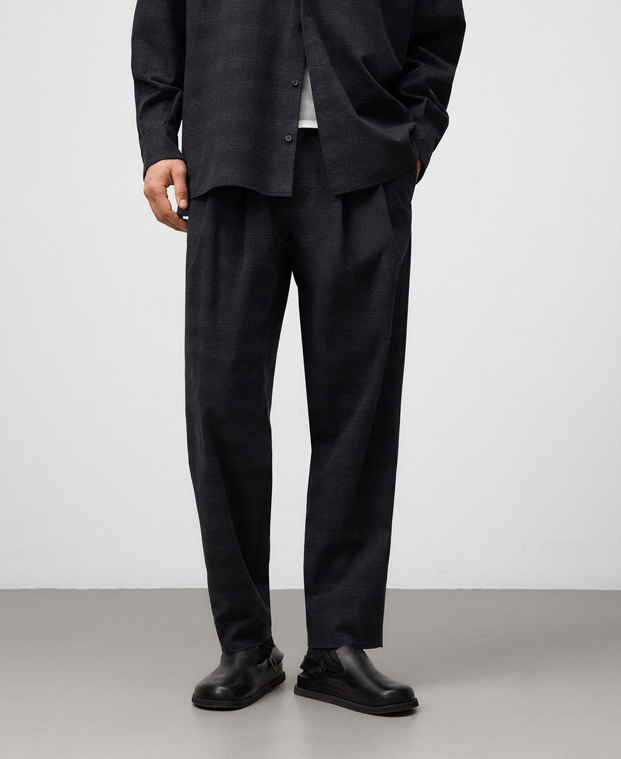 pantalon à carreaux coupe décontractée pour homme