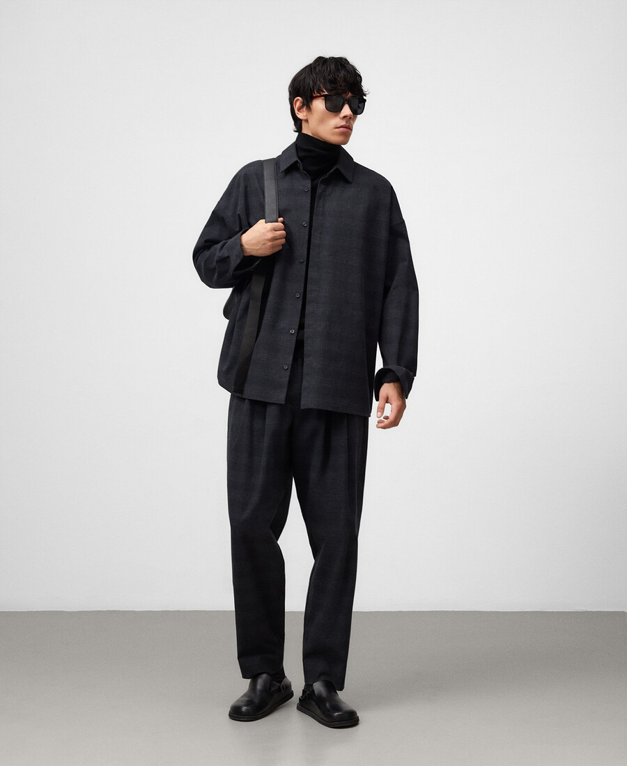 pantalon à carreaux coupe décontractée pour homme
