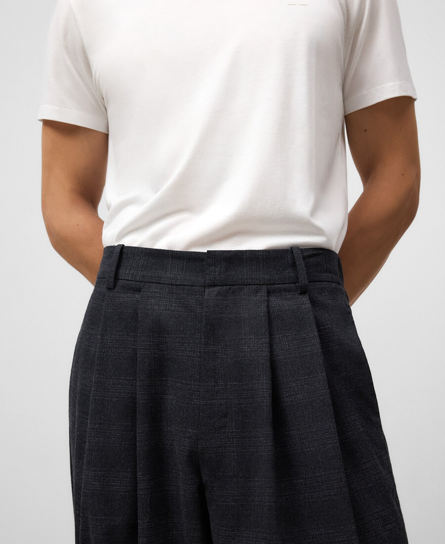pantalon à carreaux coupe décontractée pour homme