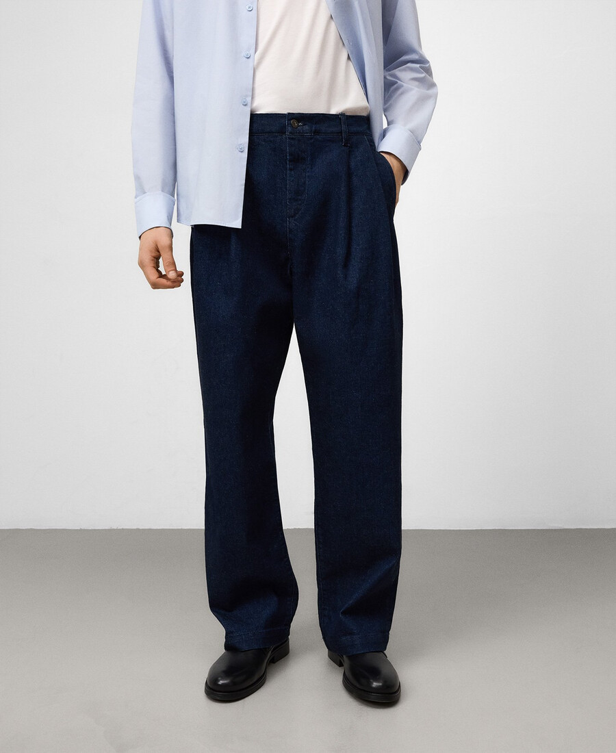 pantalon chino en denim de coton pour homme