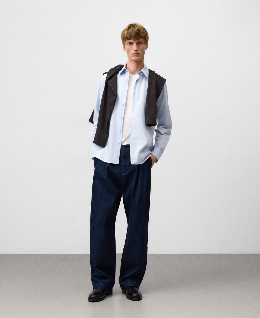 pantalon chino en denim de coton pour homme