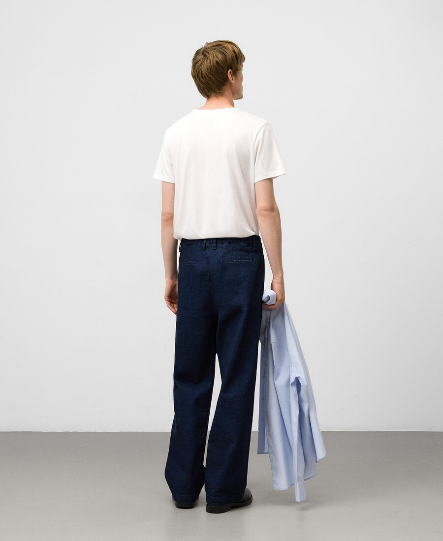 pantalon chino en denim de coton pour homme