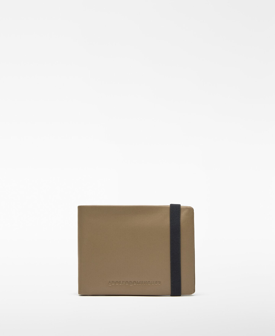 portefeuille homme en cuir bicolore